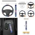 thumbnail image 3 of KUIFORTI Turtle Flower Car Seat Covers Full Set 15 Piece Car Seat Cover Steering Wheel Cover Seat belt Cover Pad Cup Coasters Car Trash Can Car Storage Box Rear View Mirror Cover Keychain, 3 of 5