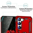 thumbnail image 6 of TJS for Samsung Galaxy S23 Phone Case, Impact Resistant Metal Ring Magnetic Support Kickstand Drop Protector Cover for Galaxy S23 (Red), 6 of 6