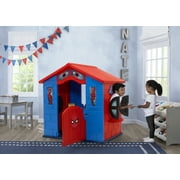Marvel Spider-Man Plastic Indoor/Outdoor Playhouse with Easy Assembly by Delta Children, Blue/Red