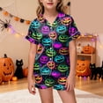 thumbnail image 2 of Leey-World Toddler Halloween Pajamas Kids Halloween Girls Pajama Sets Short Sleeve Shirts Shorts 2 Piece Outfits Children Clothes Pjs for Girls 2T 3T 4T 5T 6T 7T 8T, 2 of 5