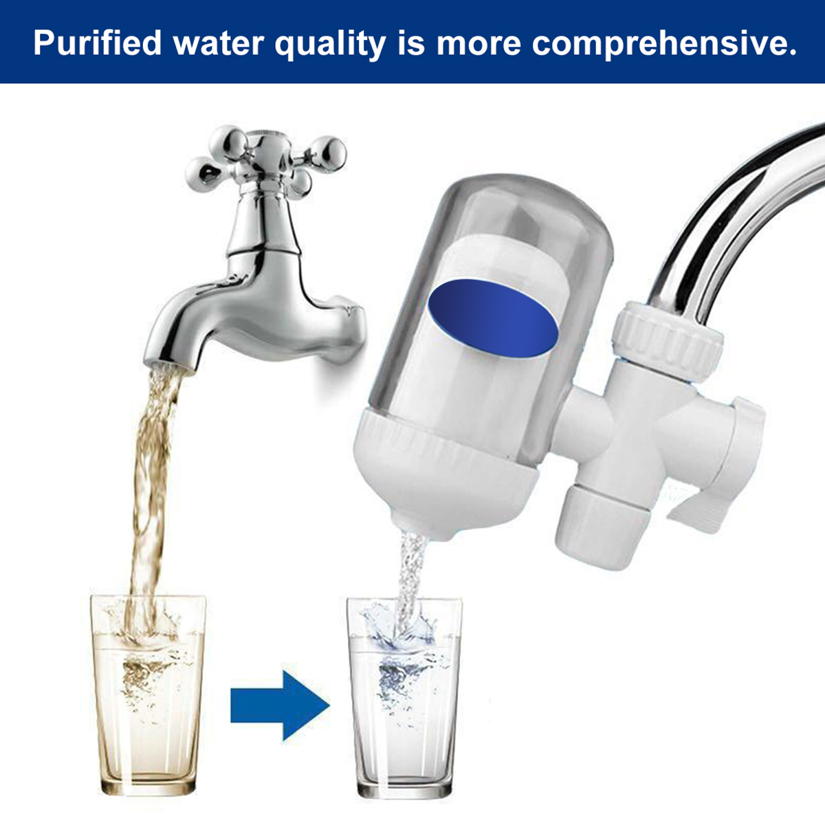 Water Tap Purifier Water Faucet Filter Remove Harmful Substance Kitchen Sink Faucet Filter Mount