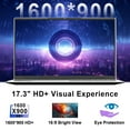 thumbnail image 6 of SANPTENT 17.3" Windows 11 Pro Laptop, 16GB RAM 512GB SSD Computer, 4 Core Intel Celeron N5095, Backlit Keyboard, Silver, 6 of 6
