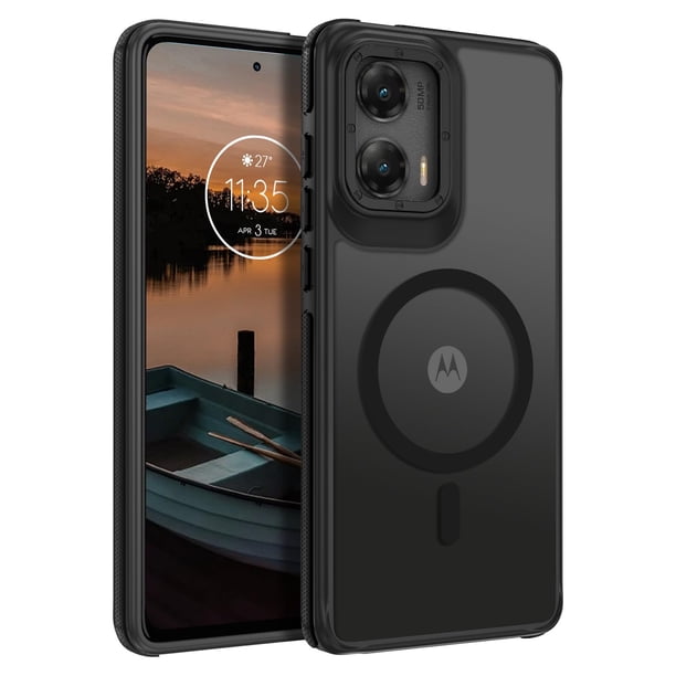 Funda magnética delgada para Moto G Stylus 5G 2024 de GUAGUA, color negro