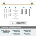 thumbnail image 5 of Amerock Davenport Golden Champagne 18 inch (457mm) Towel Bar, 5 of 8