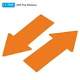 thumbnail image 3 of Uxcell 4"x2" Directional Arrow Sticker, 200 Pcs Vinyl Removable Self Adhesive Floor Decal Wall Marking Sign, Orange, 3 of 6