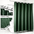 thumbnail image 3 of LVRLVR 1Pc Diamond Jacquard Shower Curtain Set, Heavyweight Polyester, Tassel & Hookless 2 Styles, Bathroom Curtain with Liner or Hooks, 3 of 8