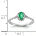 thumbnail image 2 of Primal Gold 14 Karat White Gold Emerald and Diamond Halo Ring, 2 of 4