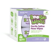 Boogie Wipes Gentle Saline Wet Wipes for Runny or Dry Nose, Hypoallergenic, 100% Natural Lavender Fragrance, 90 Count