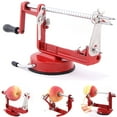 thumbnail image 4 of SalonMore Apple Peeler, Slicer, Corer Kitchen Slicer, Heavy-Duty Stainless Steel Blades and a Strong Suction Base - Hand Spiralizer, 4 of 16