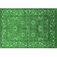 thumbnail image 1 of Ahgly Company Indoor Rectangle Oriental Emerald Green Industrial Area Rugs, 2' x 4', 1 of 4