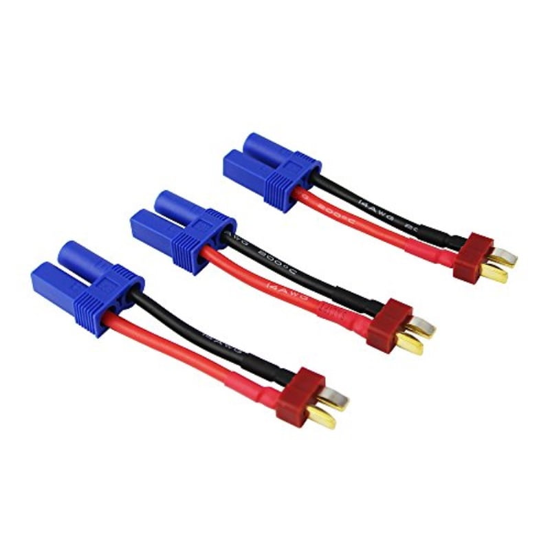 oliyin 3pcs male deans tplug to female ec5 losi connector adapter with