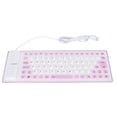 thumbnail image 2 of Silicone Keyboard, Fully Sealed Design, Silent Soft Comfortable, USB Wired Waterproof Dustproof Silent Keyboard for PC, Acid Proof, Easy to Carry, 2 of 8