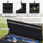 Devoko 122 Gallon Outdoor Patio Box Deck Plastic Resin Storage Box Backyard, Black