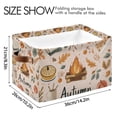 thumbnail image 4 of Yayeee 2 Pack Canvas Storage Basket with Handles for Shelves Fabric Bins Closet Organizer, Campfire Pattern, 4 of 8