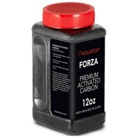 UPC: 0819603018103 | AQUATOP FORZA 12 Ounce Premium Activated Carbon with Reusable Mesh Media Bag PSAC-350G