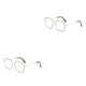 thumbnail image 2 of Jumpingount Gafas de miopía de Metal con lentes antiazules, gafas cuadradas ligeras transparentes, suministros de oficina para hombres Marco de oro negro Luz plana anti-azul 2piezas, 2 of 6