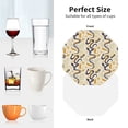 thumbnail image 6 of Pofeuu Snake And Floral Print Coasters for Drinks, 4Pack PU Leather Coasters, Bar Drink Coasters for Tabletop Protection, Furniture from Damage-Octagon, 6 of 6