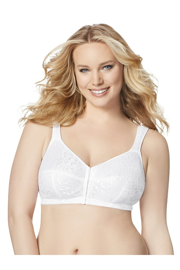 Womens Front-Close Bra, Wireless Bra for Women, Padded Bra with Cushioned Straps, Supportive Bra