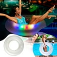 thumbnail image 4 of LILELIS Swim Rings Pvc Inflatable Light Swimming Ring with Light Swimming Pool Swimming Ring Led Luminous Water for Adults 39-White 100Cm, 4 of 9