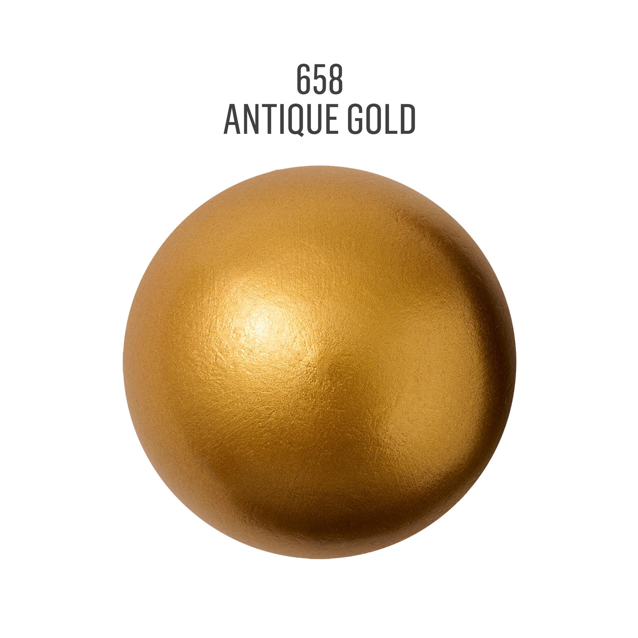 (4 pack) FolkArt Metallic Acrylic Craft Paint, Metallic Finish, Antique Gold, 2 fl oz