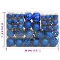 thumbnail image 2 of vidaXL Christmas Bauble Set Ball Ornament Polystyrene Blue, 2 of 10