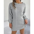 thumbnail image 3 of Sweater for Women Lantern Sleeve Sweater Dress Casual Pullover Cable Knit Sweaters Alsol Lamesa, 3 of 6
