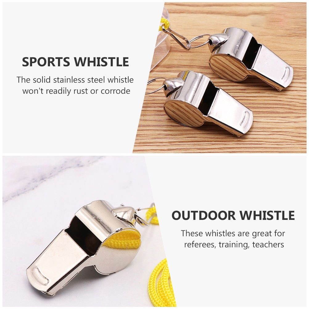 YOSADIER Outdoor Survival Whistle Stainless Steel 12Pcs Assorted Color for Emergency Situations