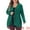 Dark Green, variant on Plus Size Sequin Long Sleeve Open Front Outerwear Coat 1X Dark Green