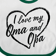 thumbnail image 4 of Inktastic I Love My Oma and Opa in Black Chalk Heart Boys or Girls Baby Bib, 4 of 4