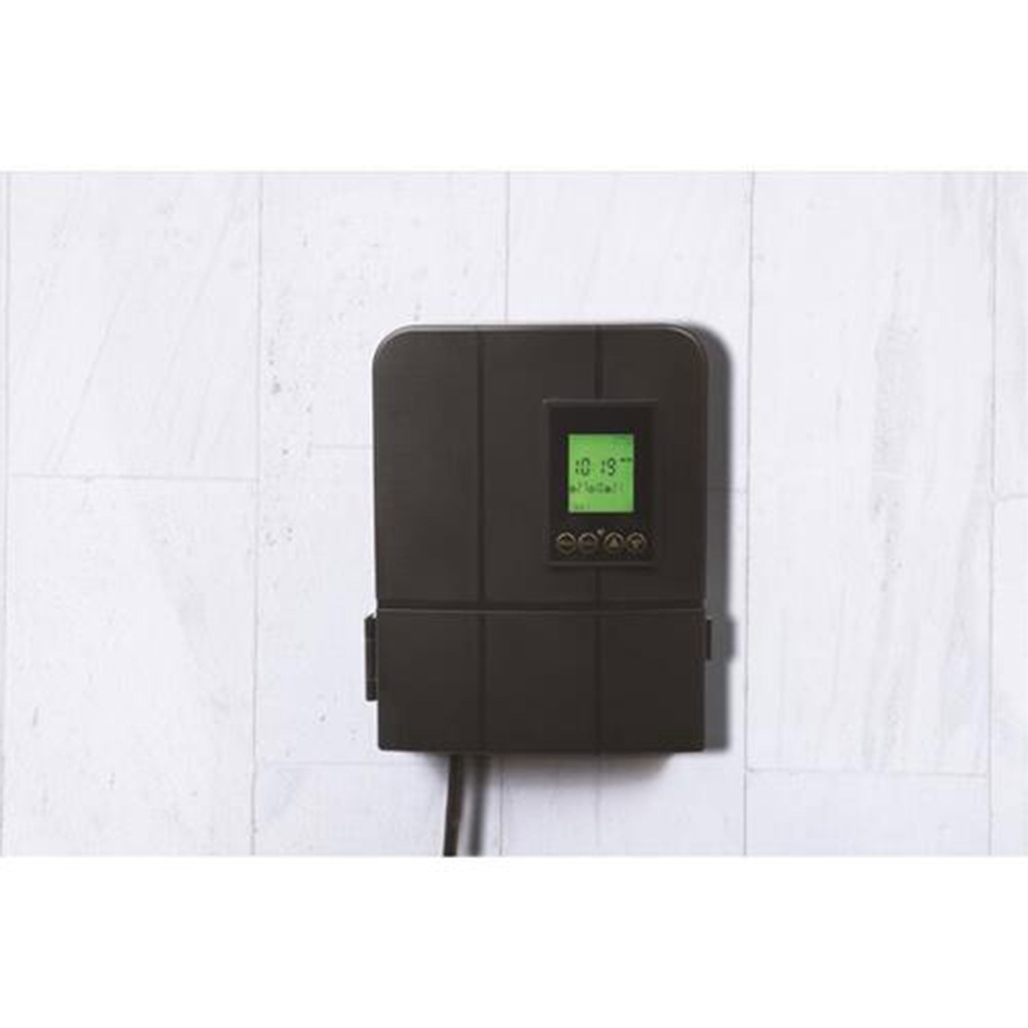 Fusion 120 Watts Low Voltage Stake Light Transformer with Timer, Black