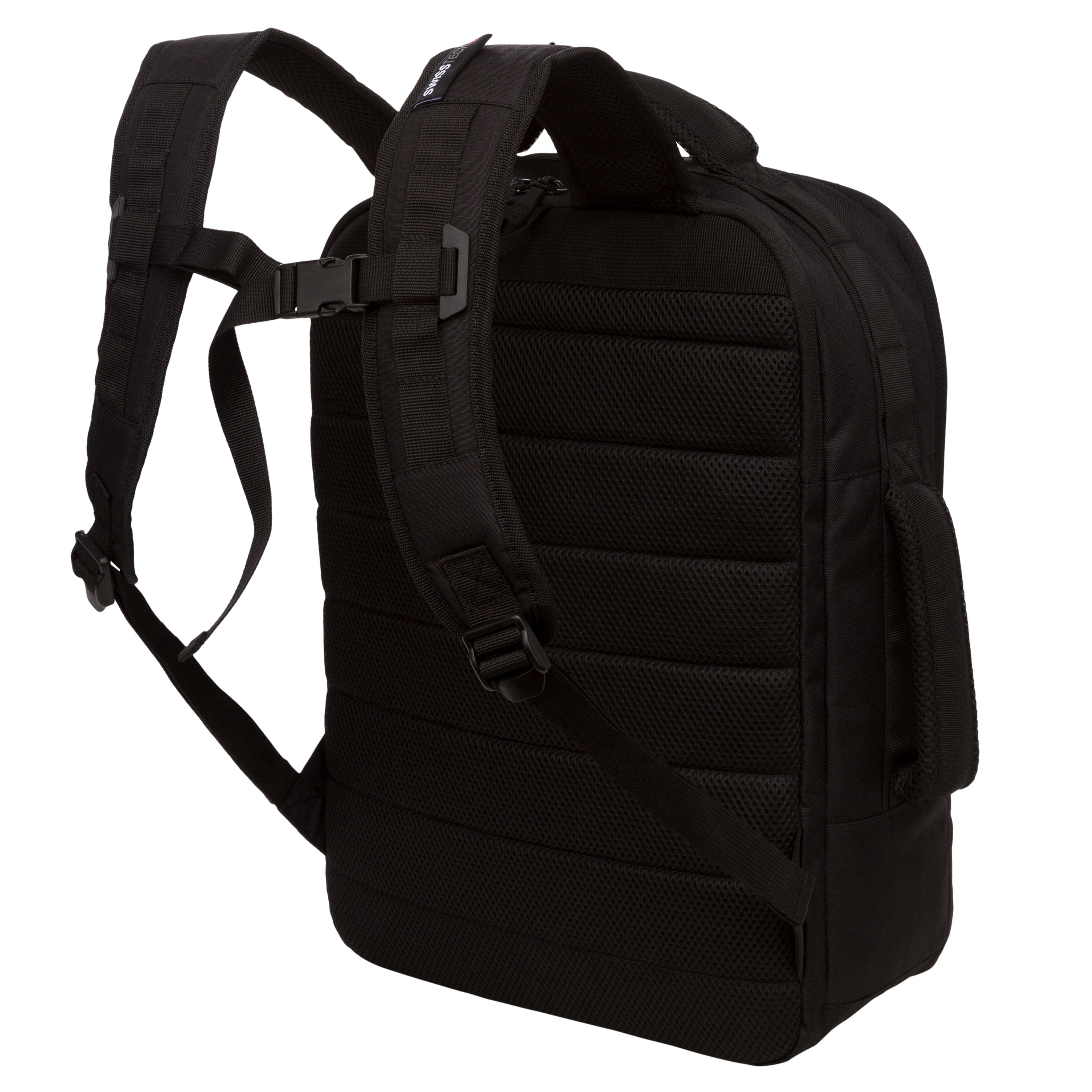 Swiss Tech Interlaken 17 L Solid Black Backpack, Unisex, Adult, Teen, Polyester