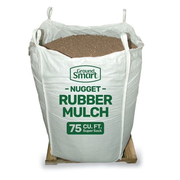 GroundSmart Cypress Rubber Mulch, 75 cu ft Super Sack