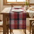thumbnail image 3 of Sm:)e Red Dark Blue Rustic Plaid Valentine Table Runner 13x108 Inch, Farmhouse Winter Holiday Table Decoration, 3 of 7