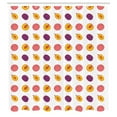 thumbnail image 3 of Ambesonne Peach Shower Curtain, Vegan Organic Motifs of Fruit, 69"Wx70"L, White Dark Magenta, 3 of 5