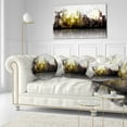 thumbnail image 3 of Designart Grunge City Panorama - Cityscape Throw Pillow - 12x20, 3 of 5