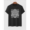 thumbnail image 6 of Men's 100% cotton creative totem print T-shirt - breathable and comfortable, suitable for outdoor activities and casual wear, 6 of 9
