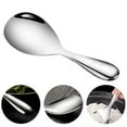 thumbnail image 2 of steel rice spoon for serving rice . Z1M2 X6H9 F9B9, 2 of 9