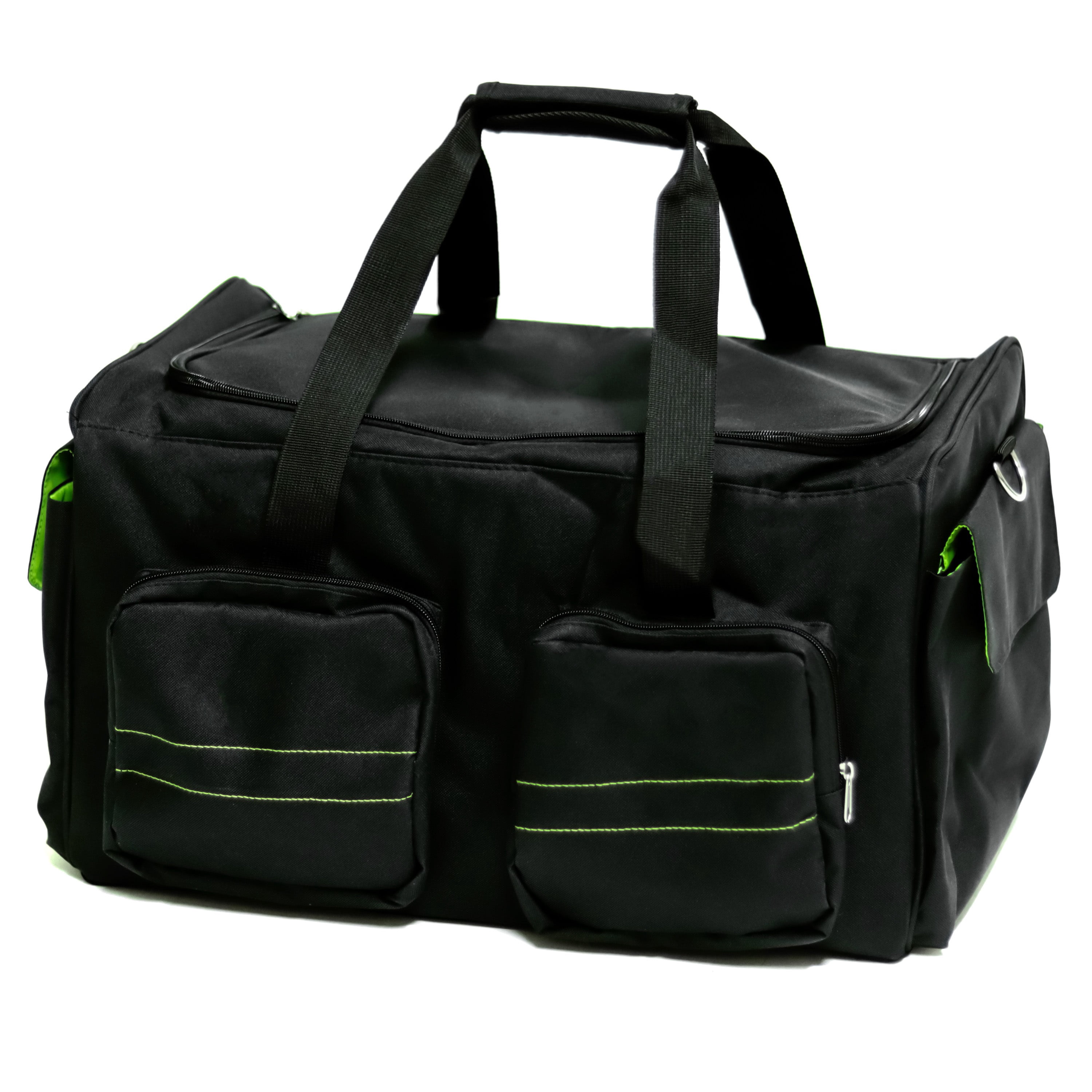 Travel Storage DJ Gig Bag Bag with 8 Removable Dividers, Padded Shoulder Strap & 6 Storage Pockets