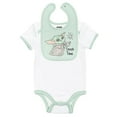 thumbnail image 3 of Star Wars The Child Infant Baby Boys Bodysuit Pants Bib and Hat 4 Piece Outfit Set Newborn to Infant, 3 of 5