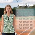 thumbnail image 7 of KEIAHUAN Golf Ball V Neck Tennis Shirt for Women Quick Dry Palm Leaves Sleeveless Athletic Shirts with 2 Pockets Breathable Soft Half Zip Golf Pullover for Ladies, 7 of 7