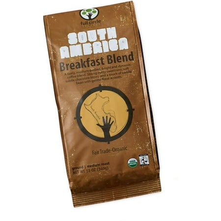 Full Circle Exchange Organic South American Breakfast Blend Medium Roast Ground Coffee, 12oz