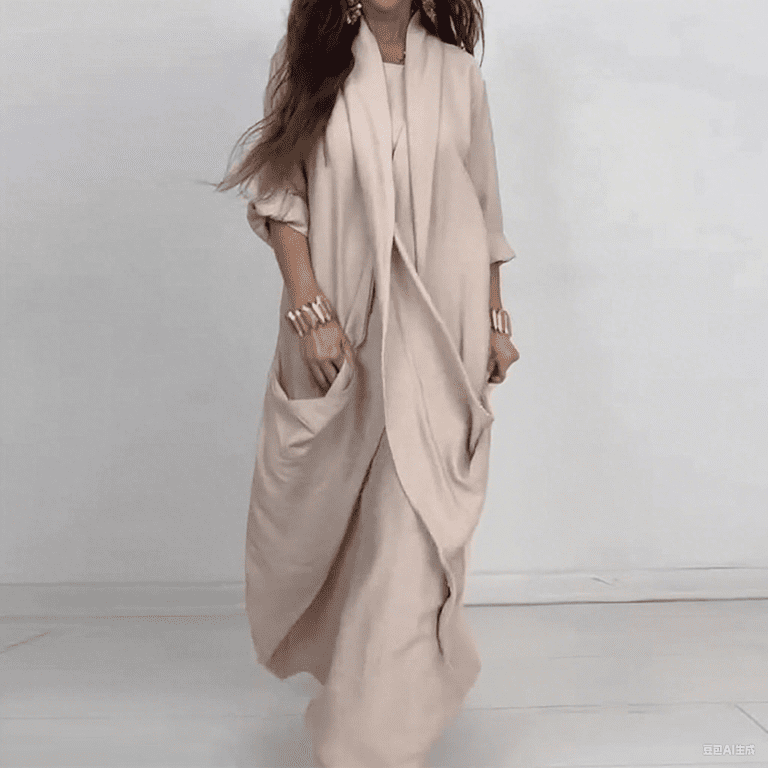 full coverage maxi dress Paiwinds Women's Modest Long Sleeve Maxi Dress, Round Neck Ankle-Length Comfort Dress for Casual Coverage, Layering, Everyday Wear, Size: 2XL, Orange