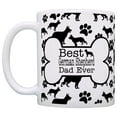 thumbnail image 2 of ThisWear Dog People Best German Shepherd Dad Ever Paw Pattern 11 ounce 2 Pack Coffee Mugs Bone Pattern, 2 of 4
