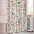 thumbnail image 5 of Shower Curtain Spring Wildflower Green Leaf Shower Curtains for Bathroom Decor, Waterproof Polyester Shower Curtain Set with Hooks, Small Stall Size 36" x 72" Vintage Floral, 5 of 9