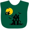 thumbnail image 3 of Inktastic Halloween Haunted House Witch and Bats Boys or Girls Baby Bib, 3 of 4