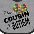 thumbnail image 4 of Inktastic I Love My Cousin with Autism Boys or Girls Baby Bib, 4 of 4