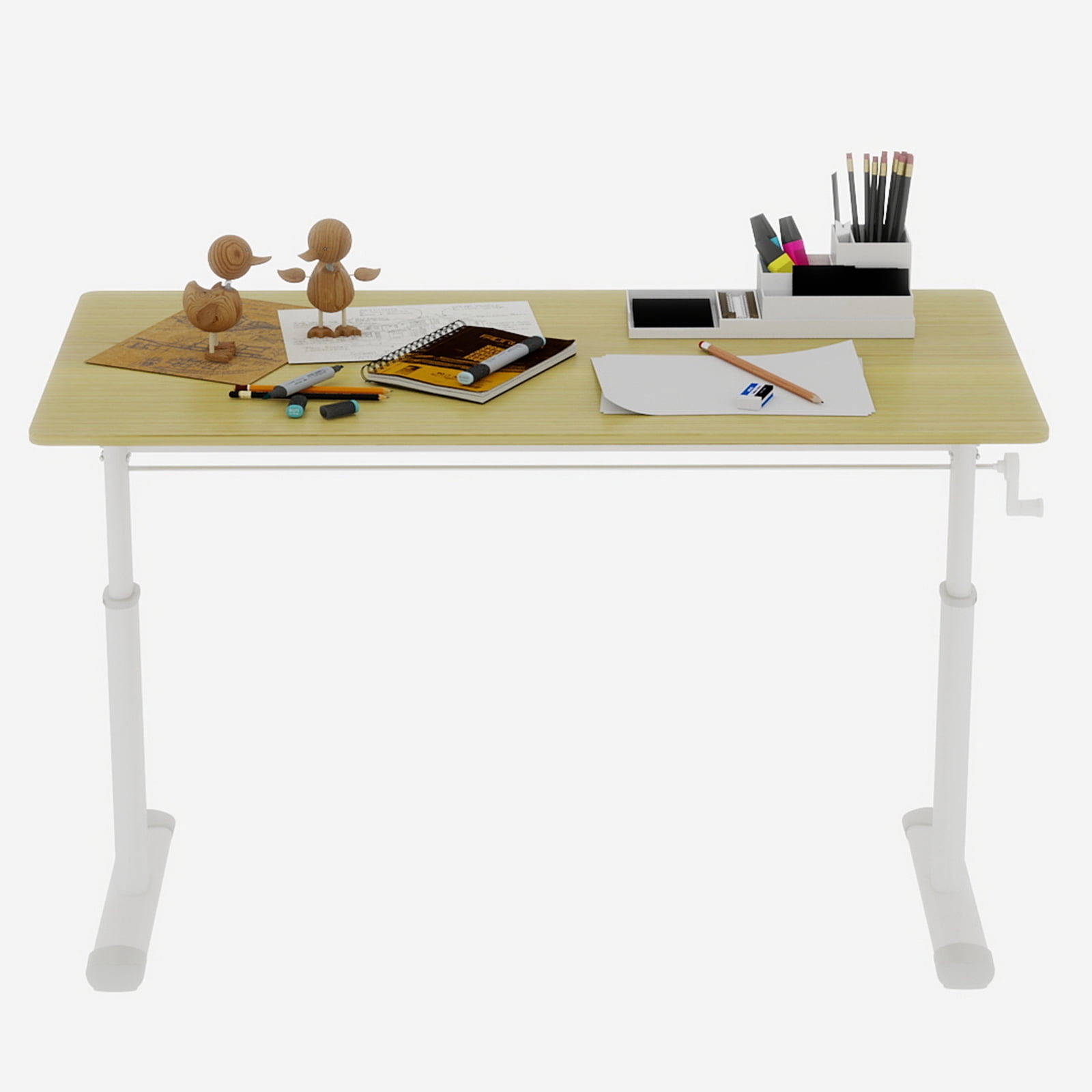 Adjustable Study Desk Suitable for Children And Adults, Height-Adjustable, Multifunctional Home Office Desk, Compact Design, 60x120cm