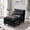 Black, variant on AISWORD Chenille Armless Sofa Module with Ottoman, Freely Combined Modular Sofa Piece for Living Room, Gray
