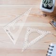 thumbnail image 3 of Miangastore 2pcs Multifunctional Triangle Ruler Set For Students Drafting Drawing And Measuring Right Angle And Protractor For Math And Geometry, 3 of 8