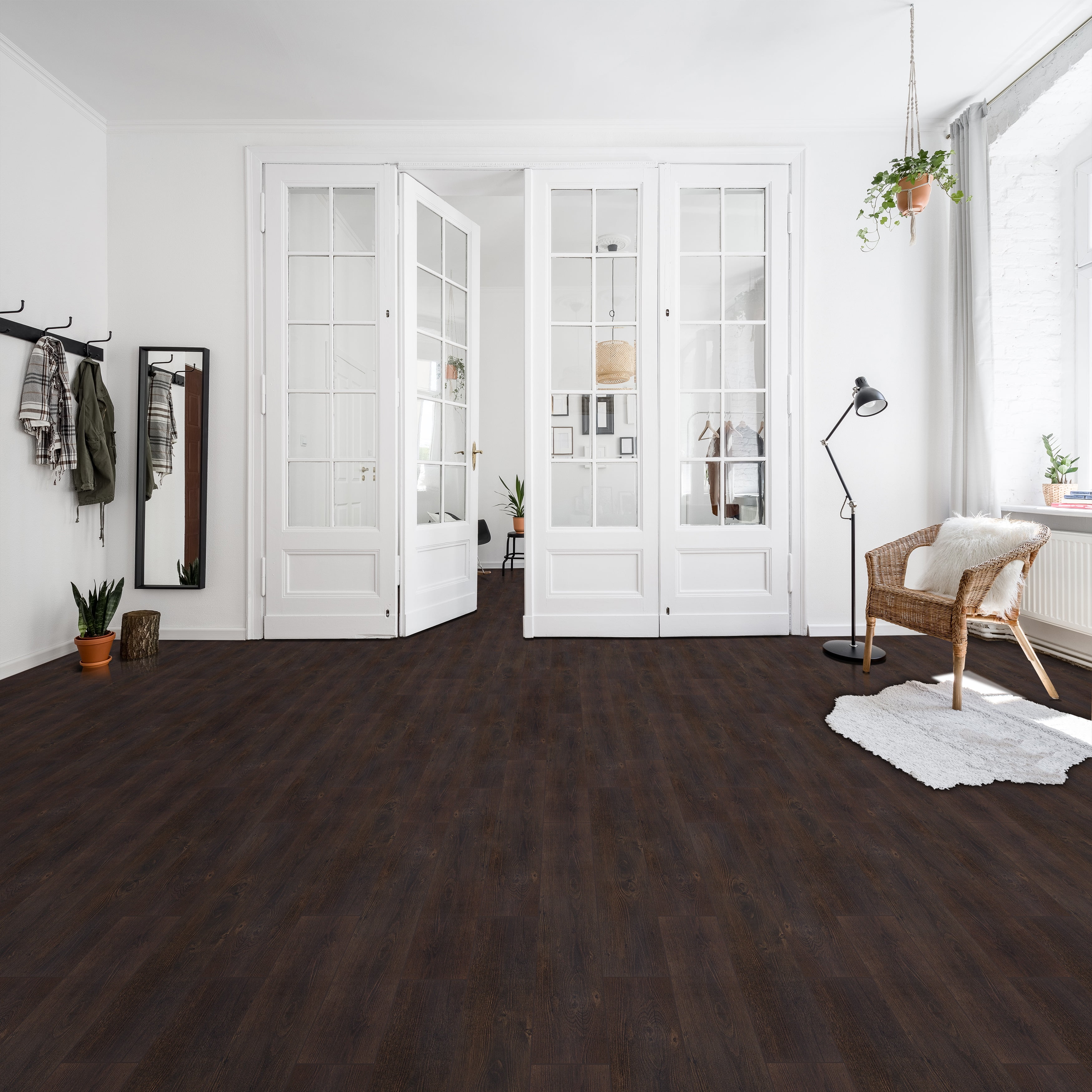 Simple Elegance Espresso 6" x 36" Self Adhesive Vinyl Floor Planks - 10 Planks/15 sq. ft.